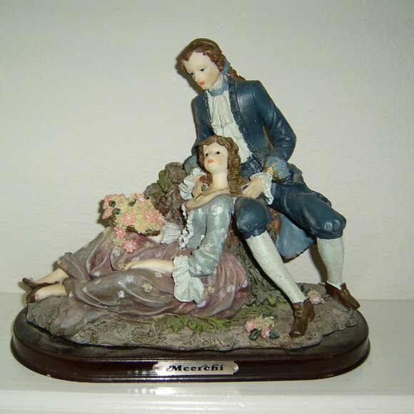 Meerchi Beautiful Resin Victorian Man & Woman Figurine, GUC - Picture 1 of 4